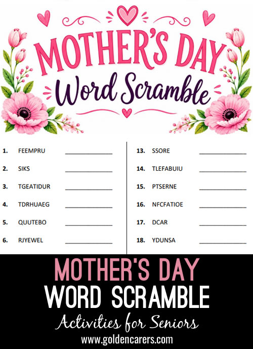 Mother's Day Word Scramble