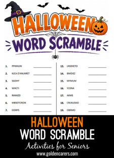 Halloween Word Scramble