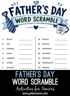 Father's Day Word Scramble