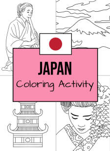 Japan Coloring Activity