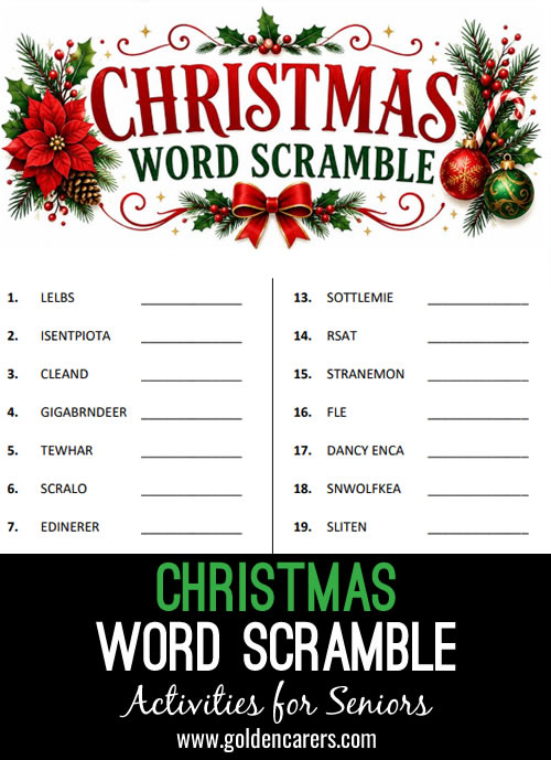 Christmas Word Scramble