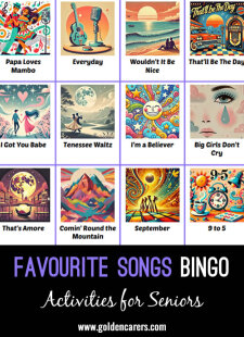 Favourite Songs Bingo