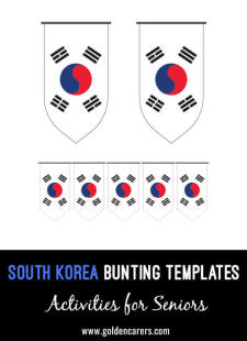 South Korea Bunting Templates