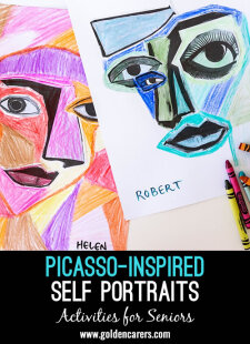 Picasso-Inspired Self Portraits 