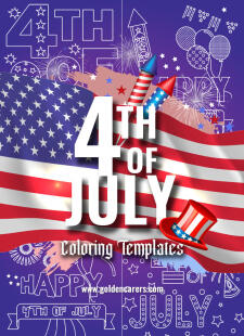 4th of July - Coloring Templates