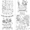 4th of July - Coloring Templates