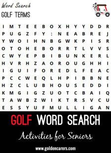 Golf Terms Word Search
