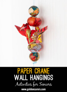 Paper Crane Wall Hangings 
