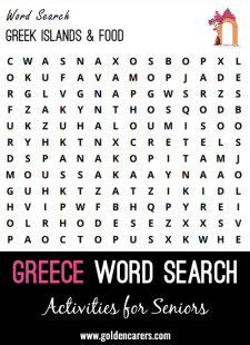Greece Word Search