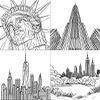 New York Coloring Templates
