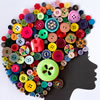 Bright Button Afro