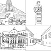 Romania Coloring Templates