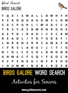 Birds Galore Word Search