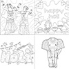 Holi - Coloring Templates