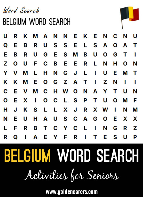 Belgium Word Search