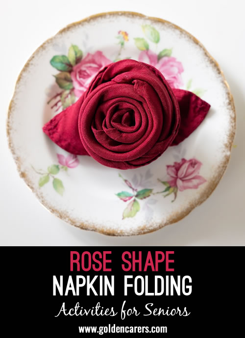 Rose Shape Napkin Folding 
