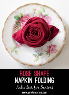 Rose Shape Napkin Folding 