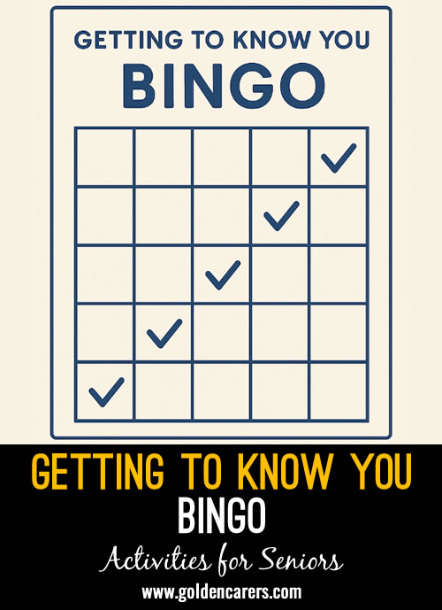Getting To Know You Bingo