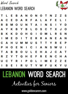 Lebanon Word Search