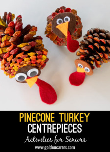 Pinecone Turkey Centerpieces
