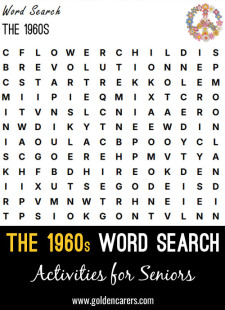 The 1960s Word Search