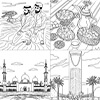 Saudi Arabia Coloring Templates