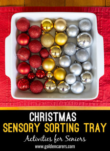 Christmas Sensory Sorting Tray