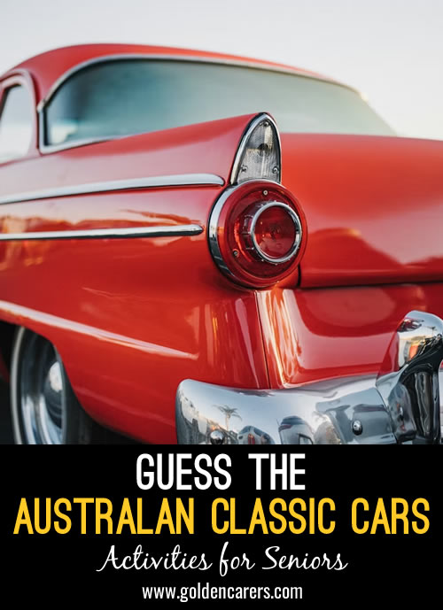 Guess the Australian Classic Cars 