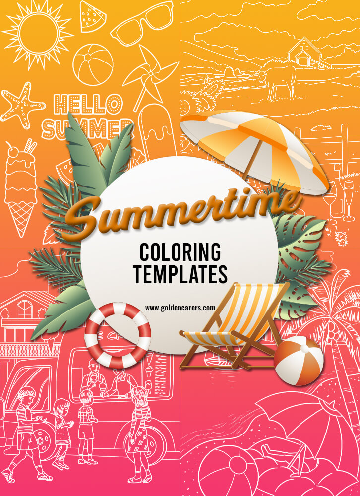 Summertime Coloring Templates