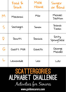Alphabet Dice Challenge