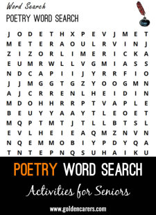 Poetry Word Search