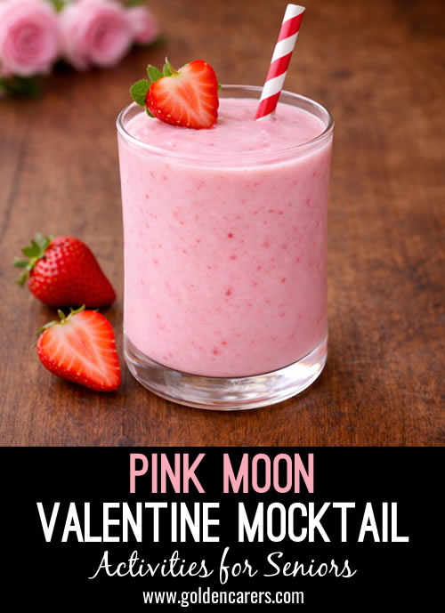 Pink Moon Valentine Mocktail