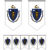Massachusetts Bunting Templates