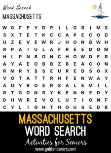 Massachusetts Word Search