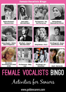 Female Vocalists Bingo