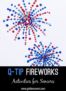 Q-Tip Fireworks Painting