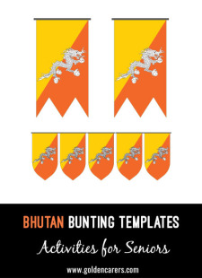 Bhutan Bunting Templates
