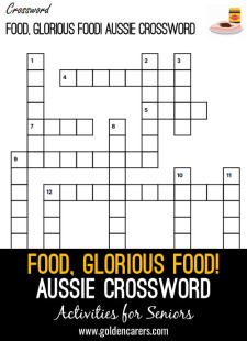 Food, Glorious Food! Aussie Crossword