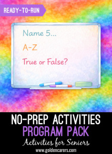 No-Prep Activities Program Pack