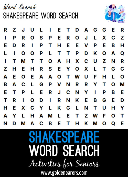 Shakespeare Word Search