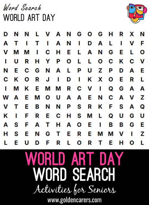 World Art Day Word Search