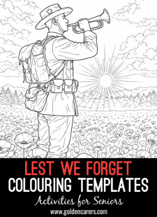 Lest We Forget Colouring