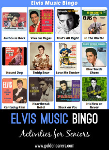 Elvis Music Bingo