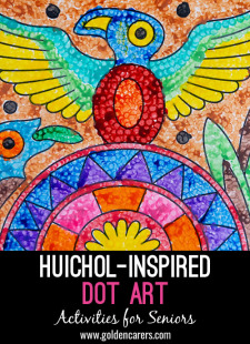 Huichol-Inspired Dot Painting