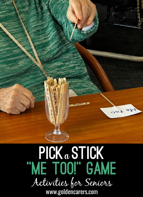 Pick a Stick... "Me Too!" Game
