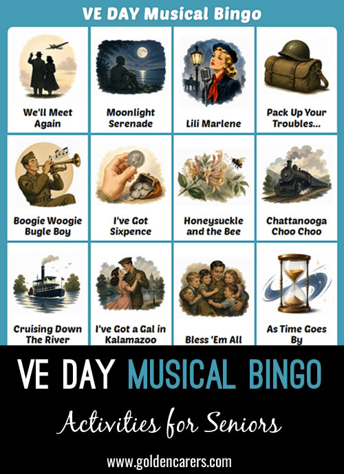 VE DAY Musical Bingo