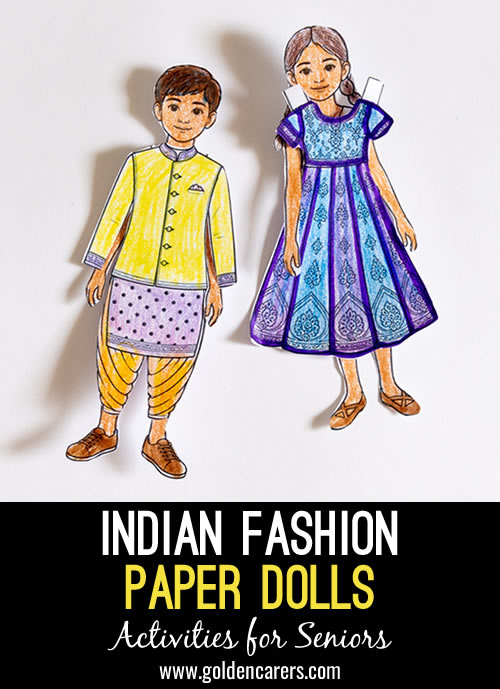 Indian Fashion Paper Dolls
