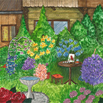 Hidden Objects - Spring Garden Illustration