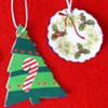 Recycled Christmas Card Tree Ornaments