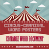 Circus/Carnival Event Editable Posters